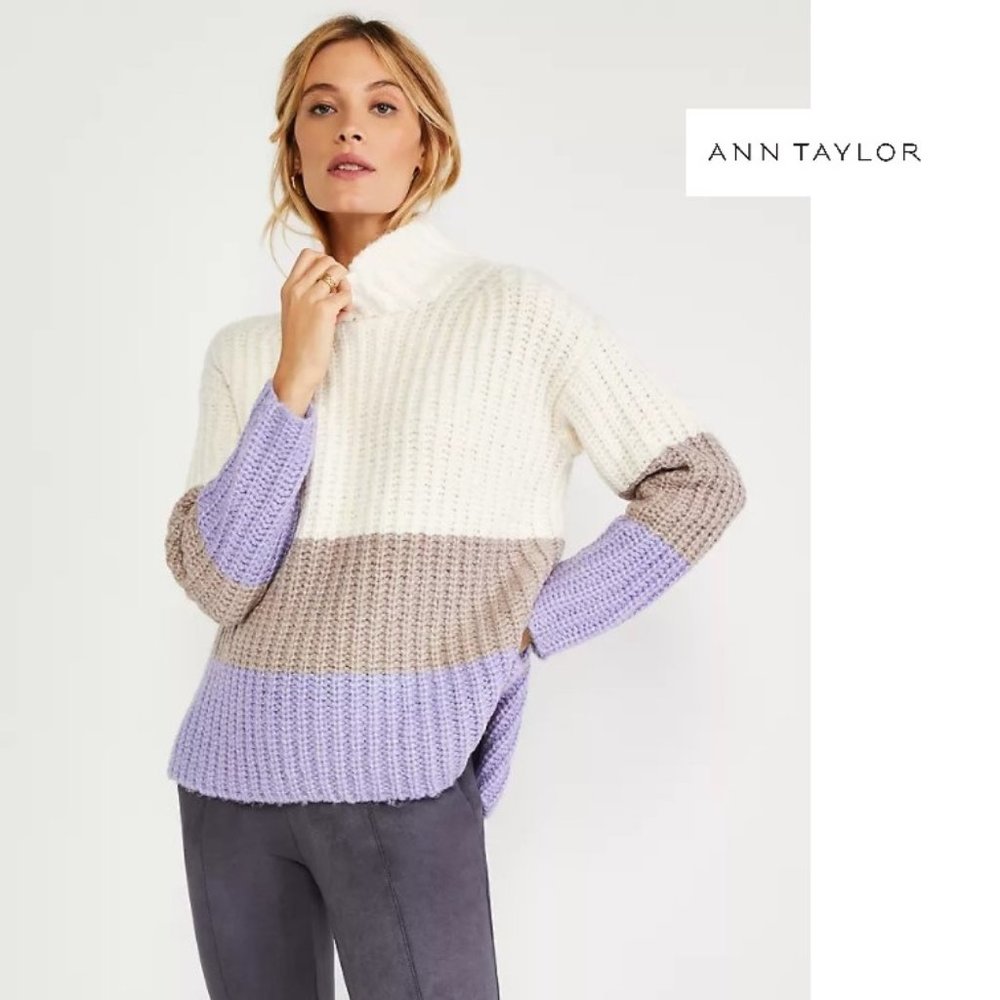 Ann Taylor Marled Turtleneck Sweater